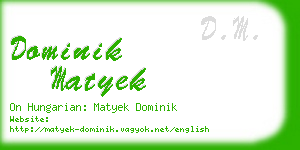 dominik matyek business card